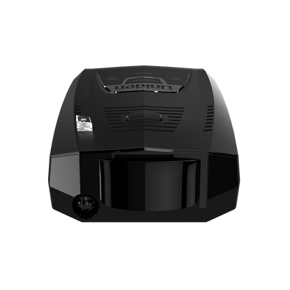 Top angled back view of Uniden R4w showing rear design and layout